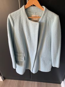 Zara wool coat - aqua