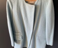 Zara wool coat - aqua