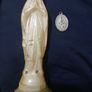 Miraculous Medal. Medal Vintage Statue of Our Lady Image 3
