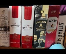 Whiskey Jameson powers paddy jack Daniels display collection boxes