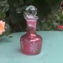 Vintage Bohemia  Cranberry glass scent  bottle Price drop Image 2