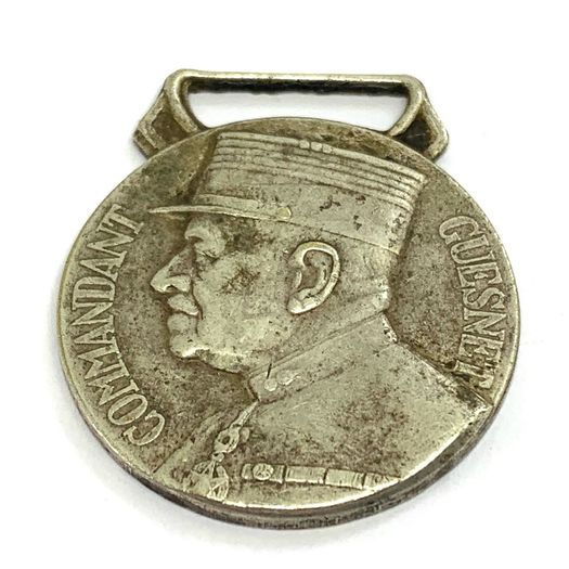 Vintage French Homage Medal To Commandant Guesnet
