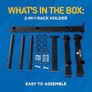 6-Pegs Olympic Weight Plate Rack & 4 Barbells  363 kg Capacity, Heavy-Duty Gym Organiser, Scratch-Resistant Frame, Powder-Coat Finish, Easy to Assemble, Compact & Space-Saving Image 4