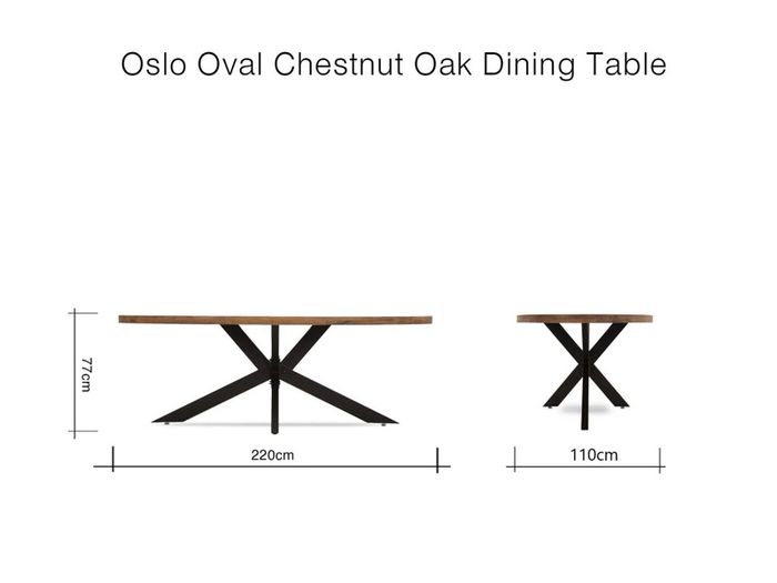 Brand New Oval Oak Dining Table 200cm EZ Living