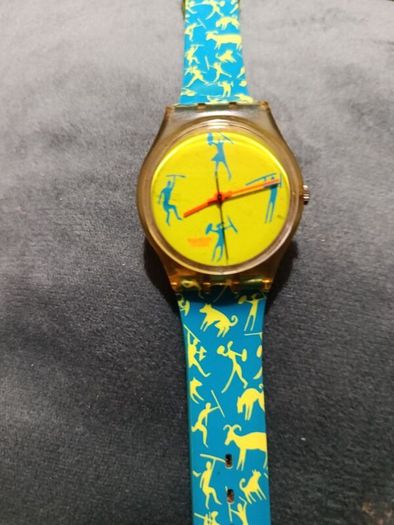 Vintage 1990 Swatch Watch African Can GK120 Retro