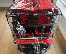 Out and about double with 2xfoot muffs, new rain cover and shopping basket (removable)
