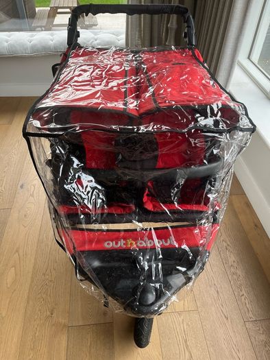Out and about double with 2xfoot muffs, new rain cover and shopping basket (removable)