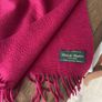 Patrick Francis Pure Cashmere Burgundy Scarf with Fringe detail Image 3