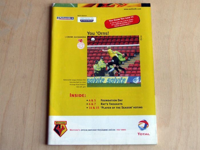 Watford Football Club programmes