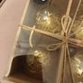 4 luxury glass and gold painted christmas baubles Image 2
