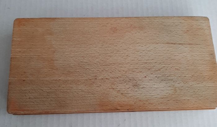 Vintage wooden school pencil case