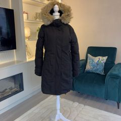 Black Hooded Long Winter Coat from Zara. Size Small UK 8 / EU 36