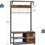 Coat Rack Shoe Rack with Coat Rack with Bench Entrance Furniture with Hooks Image 2