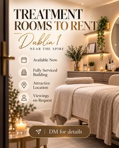 Private Beauty Treatment Rooms To Rent  Dublin 1