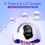 Lamp 168W Faster Gel Nail Lamp Professional Nail Dryer with Automatic Sensor /4 Timer Settings/LCD Display for Gel Nails Polish Starter Nail Art Tools for Home Salon Image 5