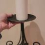 Wrought Iron Candle Holders with Pillar Candles x3 Image 4