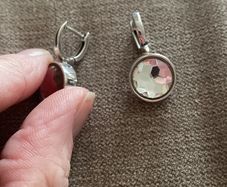 silver earrings