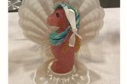 HQG1C Sea Rose with a Shell Stand  Seapony Sea Ponies like MLP G1 My Little Pony