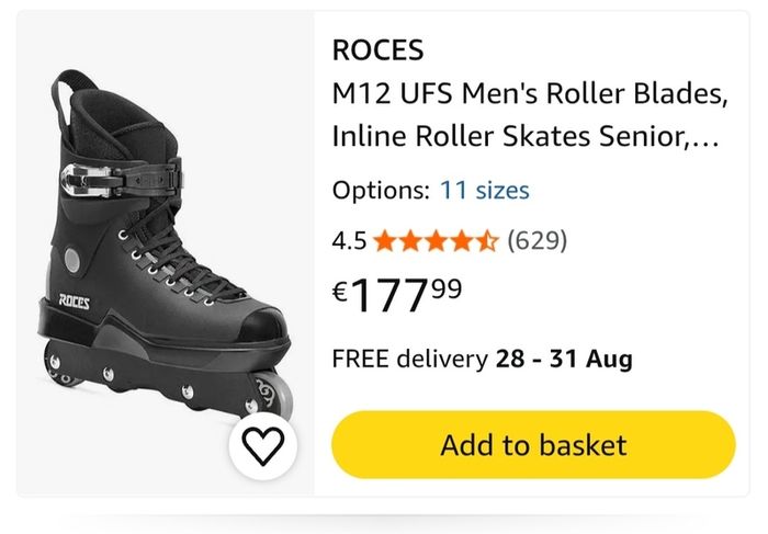 Roces Rollerblades EU 43 Size 9