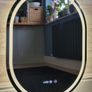 LED Bathroom Mirror Antifog Demister Clock 60x80cm Image 2