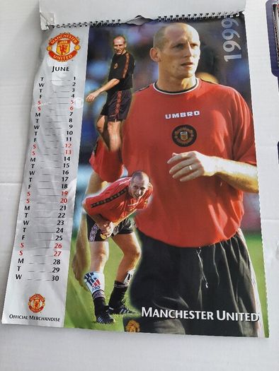 Vintage Man United 1999 calendar