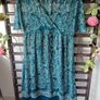 dress mexx teal pattern kimono style summer dress size 12 Image 8