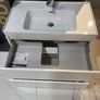 Crea 800mm Wall Hung Unit and Wash Basin Glossy White w/ tap Image 3