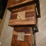 Beautifully Restored Upcycled Indian Rosewood Nest of 3 Tables with Floating Top Effect Image 3