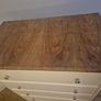 Newly Refurbished 5-Drawer Chest of Drawers - Linen White with Waxed Wood Top Image 5