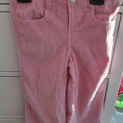 Leigh Tucker Willow Pink Corduroy Straight-Leg Trousers (Never Worn) 2-3yrs