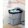 Pullout Trash Can for Kitchen Cabinets, Garbage Waste Recycling Bin, Under Mount Waste Container, with Heavy Duty Metal Image 3