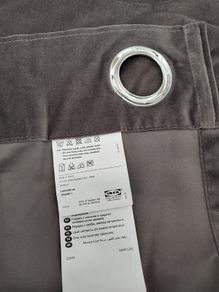 Two gray curtains