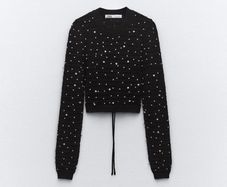 Zara knitted jumper with pearls