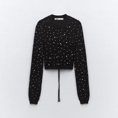 Zara knitted jumper with pearls