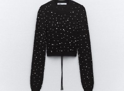 Zara knitted jumper with pearls