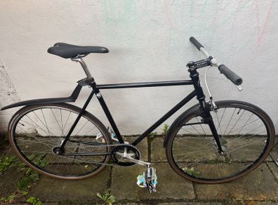 Fixed Gear steel frame bike 52cm top tube
