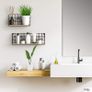 Floating Shelves | Set 2 Piece Shelves for Wall | Small Shelf | Wooden Shelves | Wire Shelf | Floating Shelves Wood | Black Metal Shelf | Rustic Floating shelves | Home Accessories Living Room Image 3