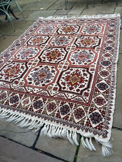 Vintage Moroccan Hand Knotted wool rug