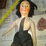 Antique Papier-Mache Character Doll, likely dating from the 1920s to 1940s Image 2