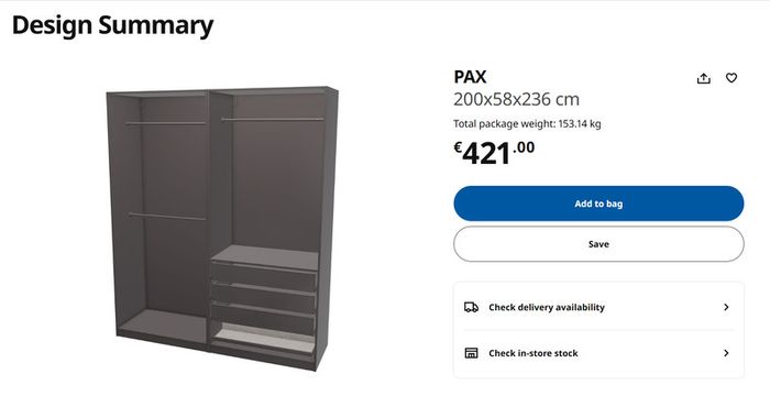 Ikea PAX wardrobe
