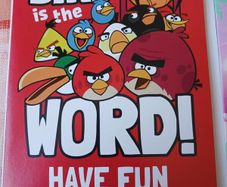 2 x Angry birds Birthday cards