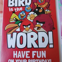 2 x Angry birds Birthday cards