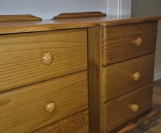Solid Pine 3-Drawer Lockers.