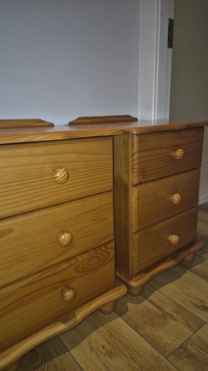 Solid Pine 3-Drawer Lockers.