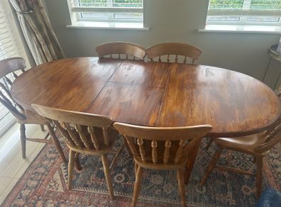 extendable table and chairs