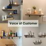 Shelves Wood Wall Mounted Shelf, Rustic Shelves Set of 5 Light brown Image 4