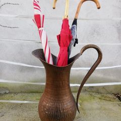 Vintage '60 tall Copper Vase/ Umbrella Holder Hand Hammered