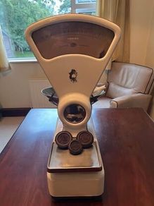Vintage ASCO Counter Shop Scales - Working Order with Weights & Scoop