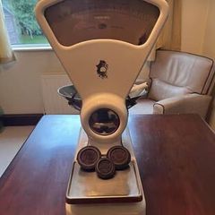 Vintage ASCO Counter Shop Scales - Working Order with Weights & Scoop