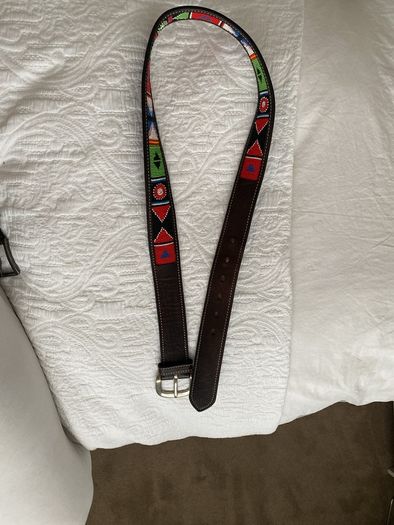 Belt Leather Belt Hand made Hand beaded